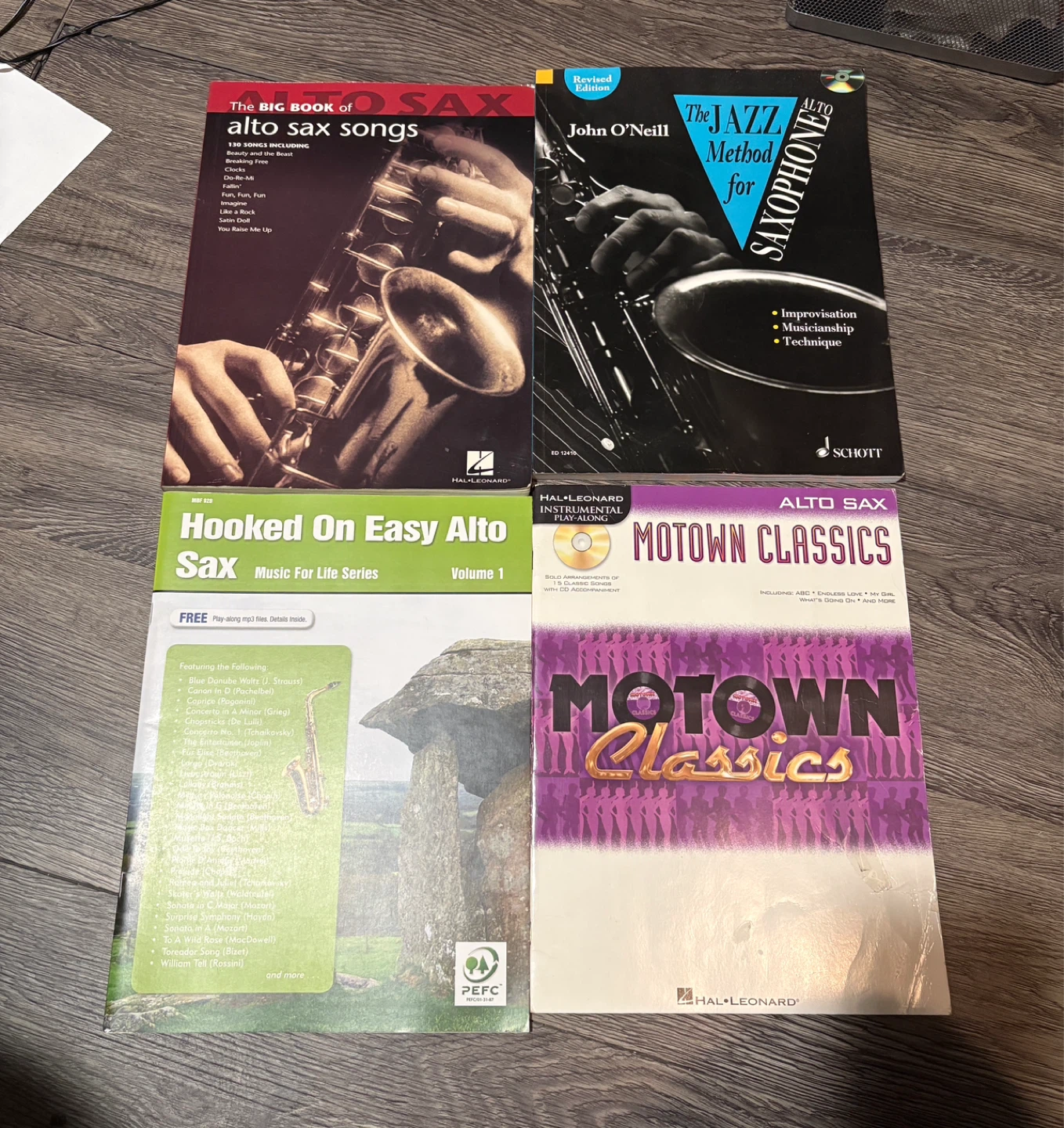 4 Alto Sax Music Books