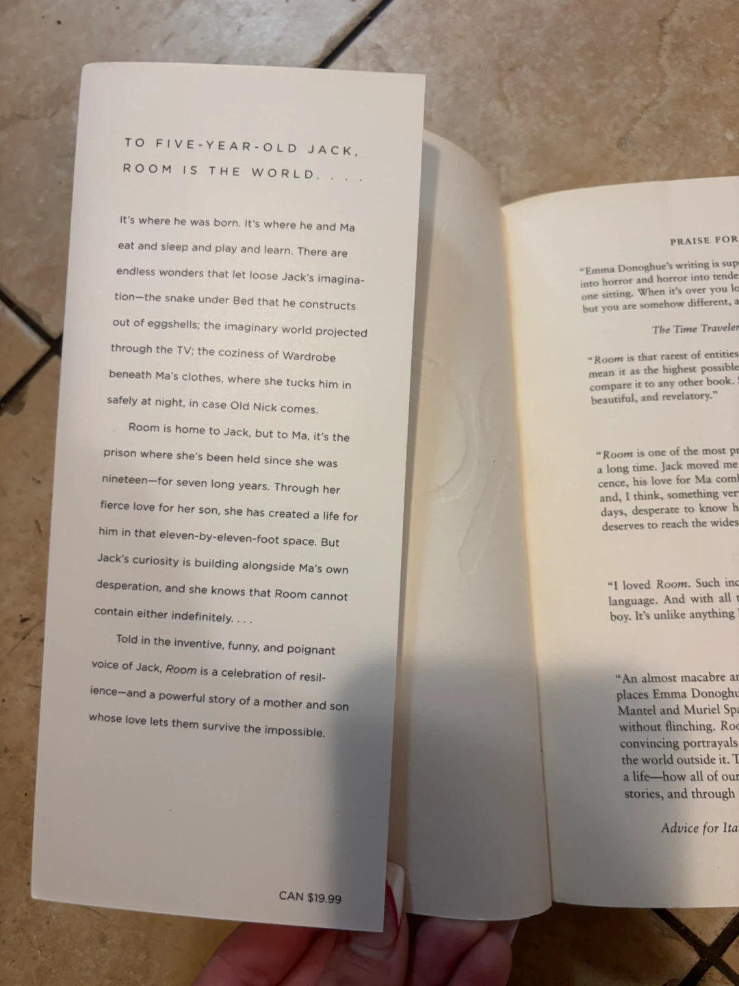 Room by Emma Donoghue Novel - photo 4