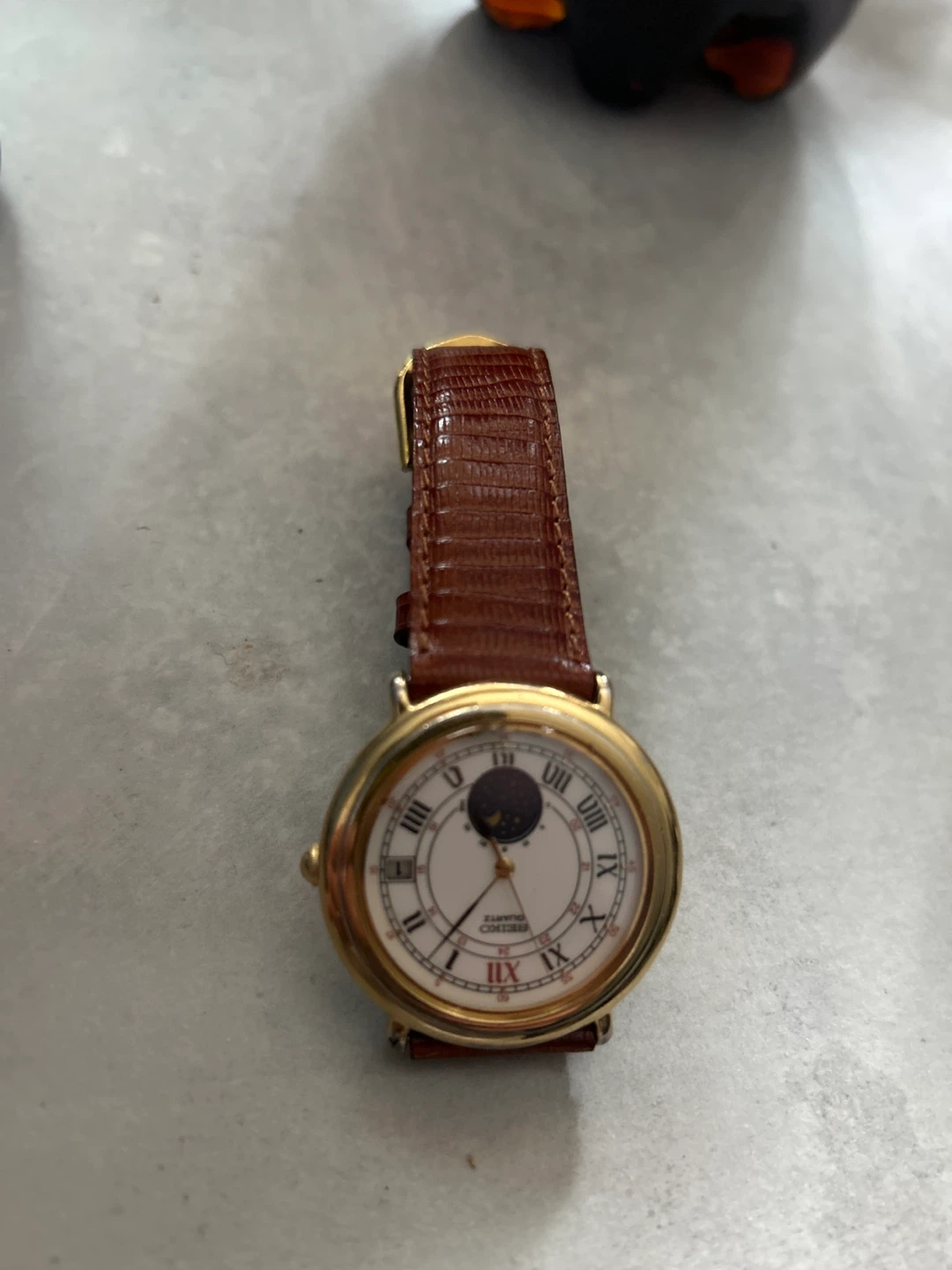 Seiko Quartz Moon Phase Watch