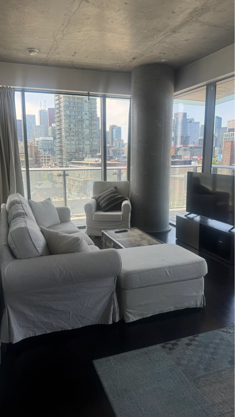 Large Sectional Sofa with Ottoman - photo 2
