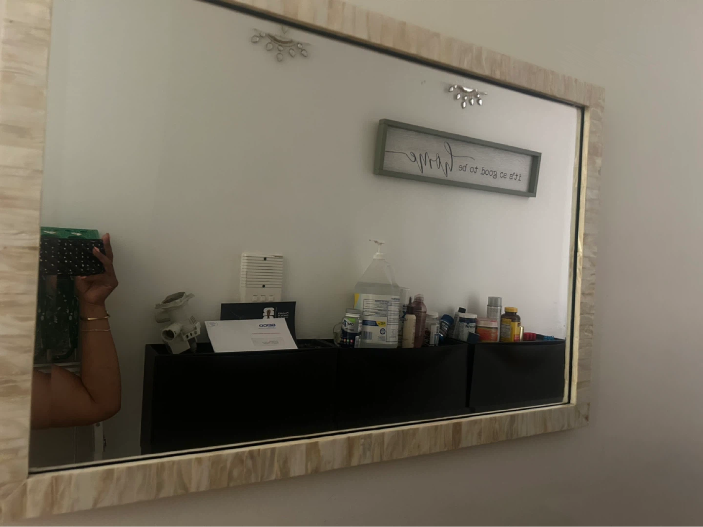 Decorative Wall Mirror with Beveled Frame