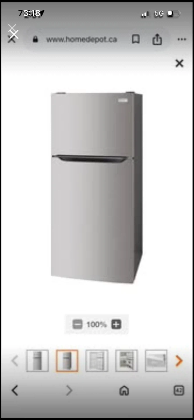New Frigidaire Top Freezer Refrigerator 18cuft 30” - photo 2