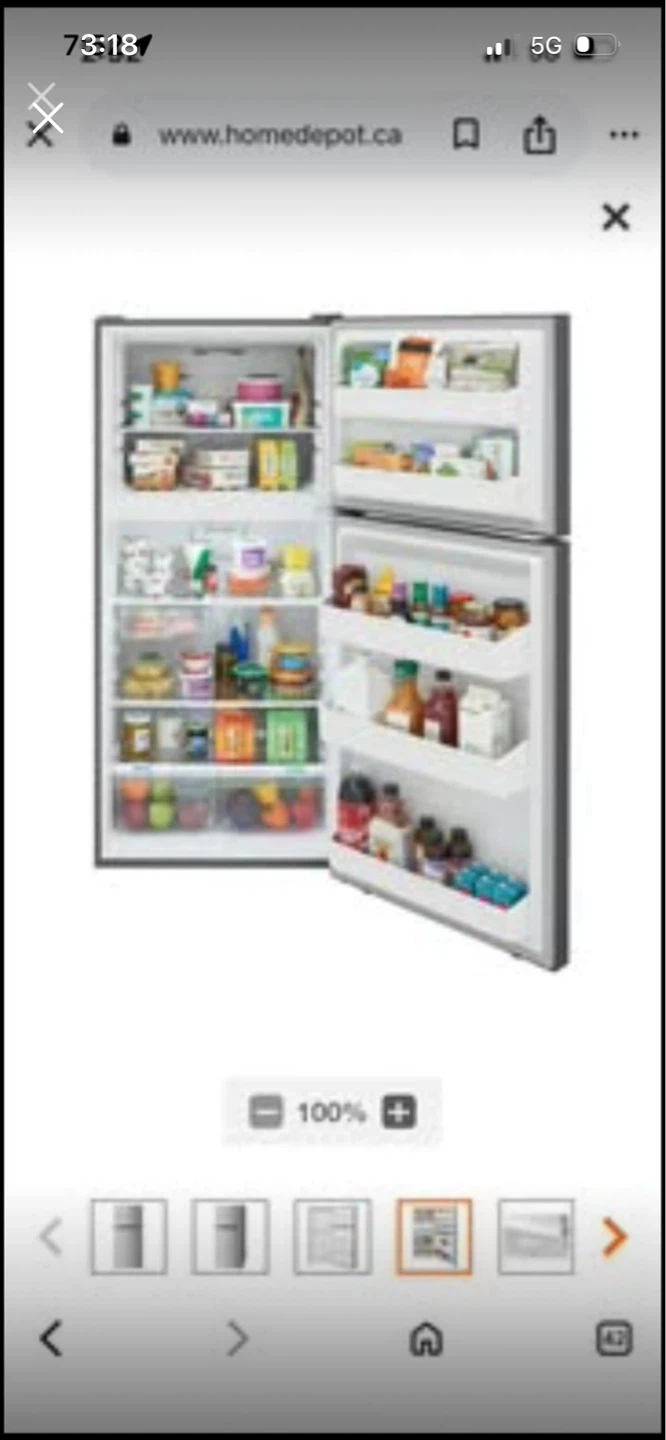 New Frigidaire Top Freezer Refrigerator 18cuft 30” - photo 5