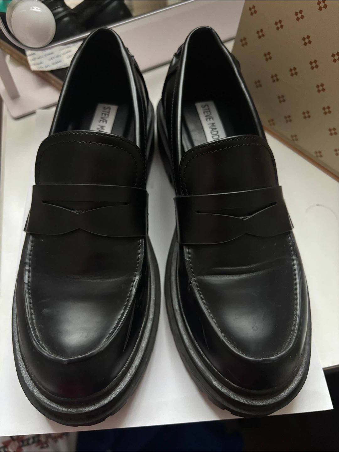Steve Madden Black Loafers