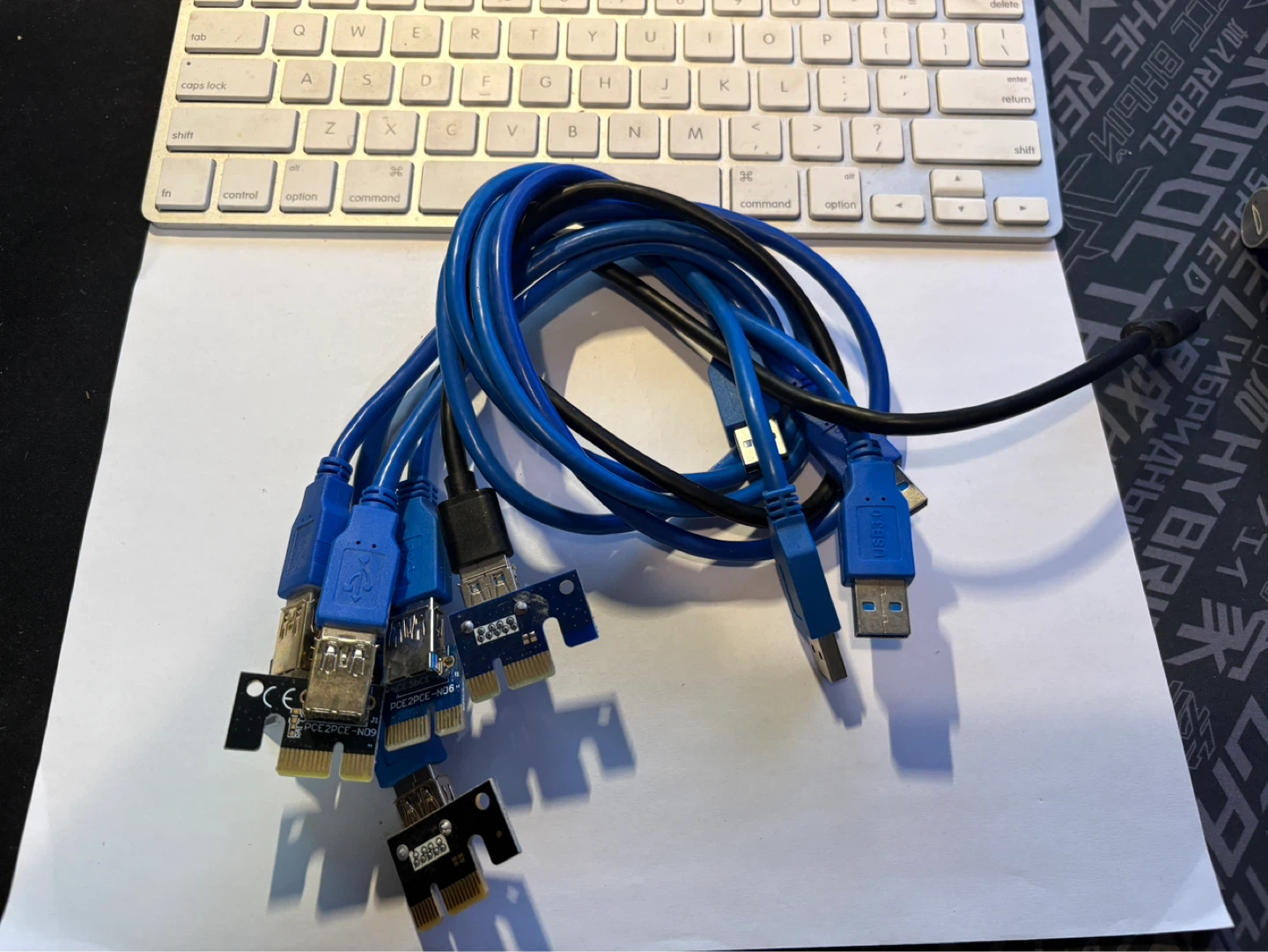 5 PCI-E Riser Card & Cable Bundle - photo 3