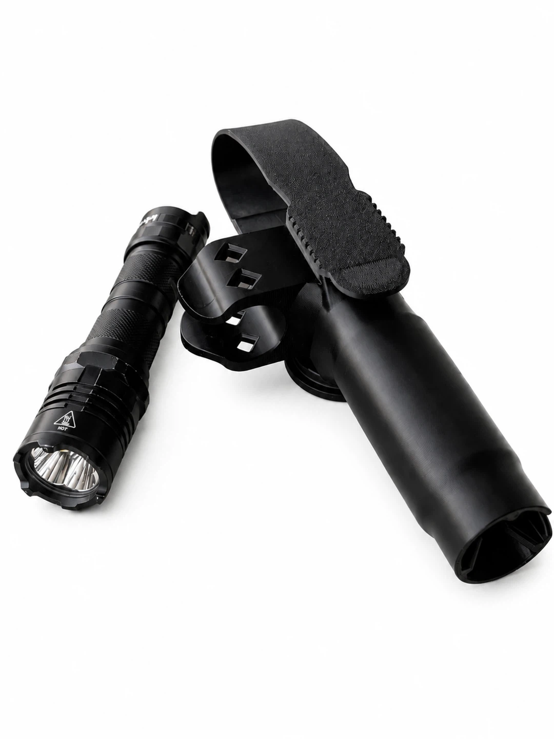 Heavy-Duty Baton Flashlight Holder Combo 2 in 1