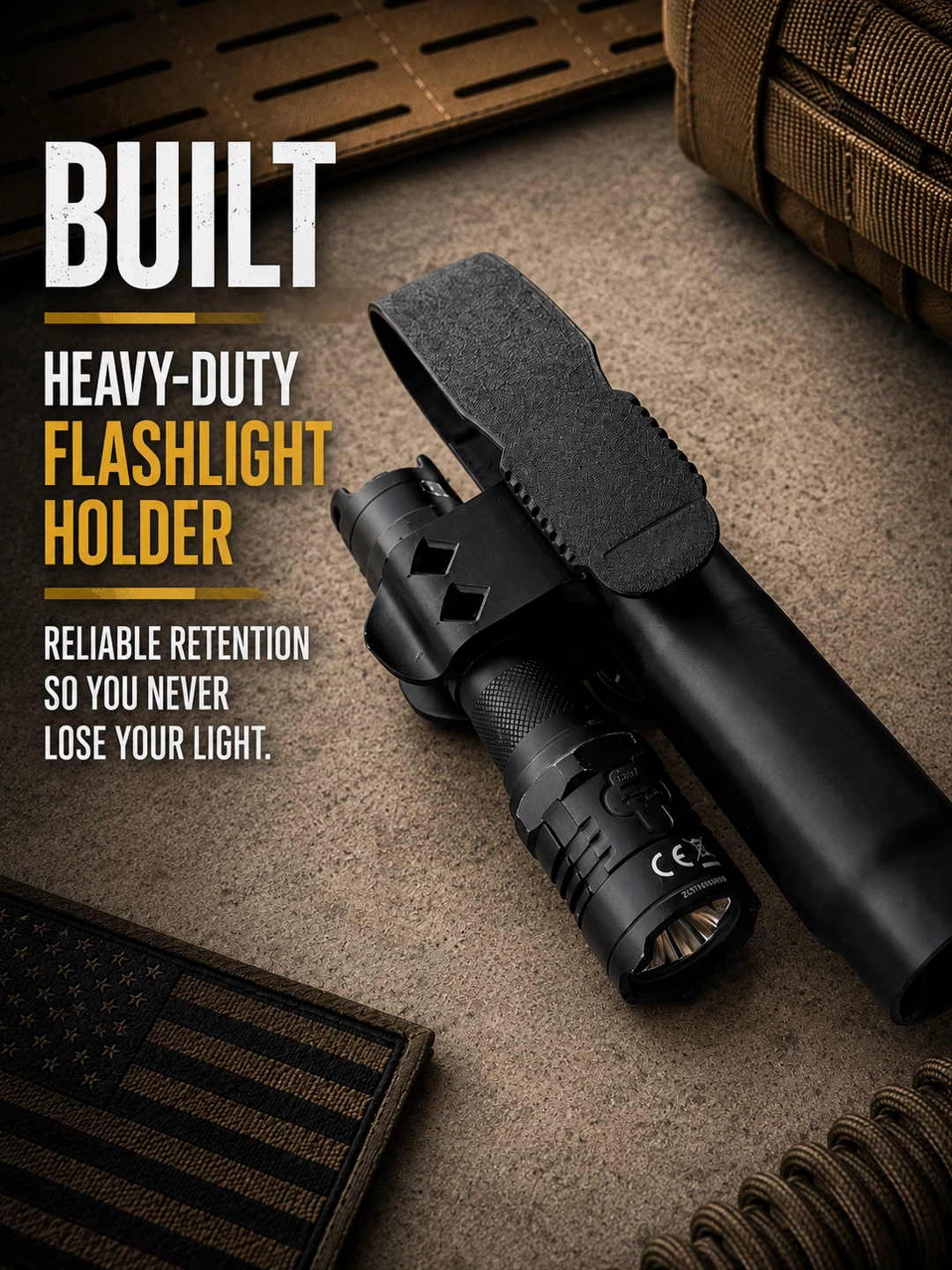 Heavy-Duty Baton Flashlight Holder Combo 2 in 1 - photo 4
