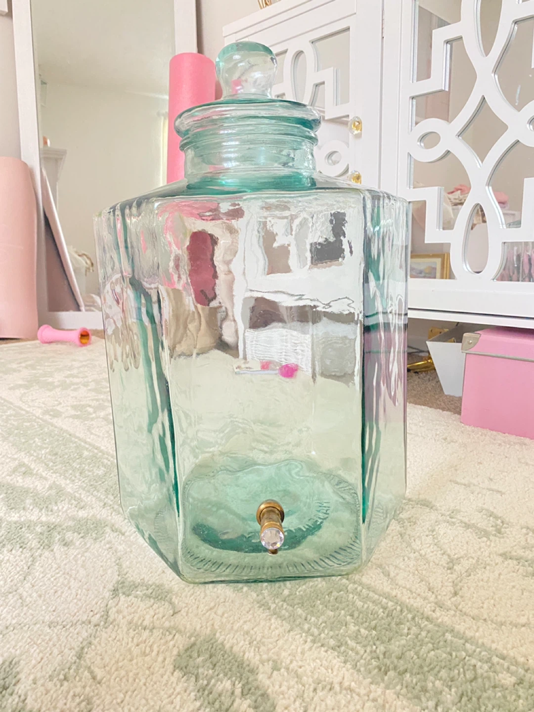 20L Italian solid Glass Beverage Dispenser with Spigot - photo 2