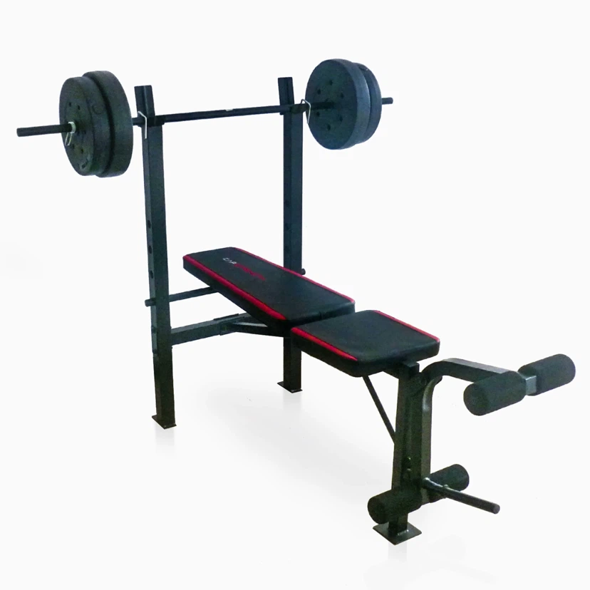 CAP Strength Weight Bench with Barbell and Weights - photo 3