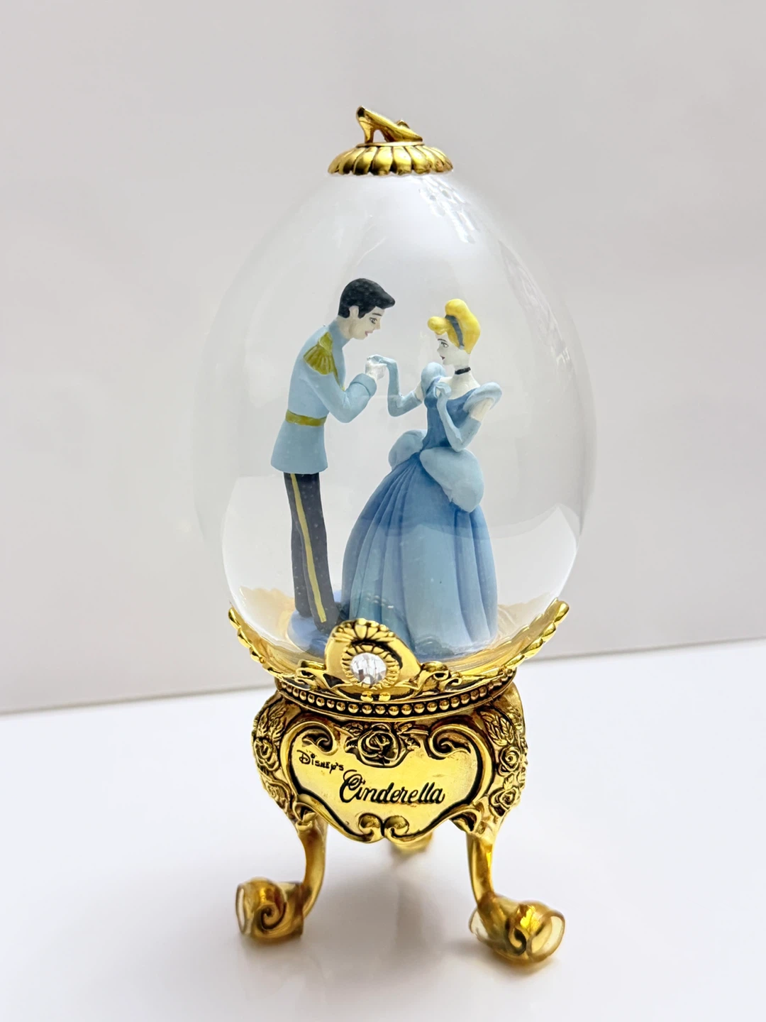 Rare Disney Franklin Mint Cinderella Glass Egg Collectible