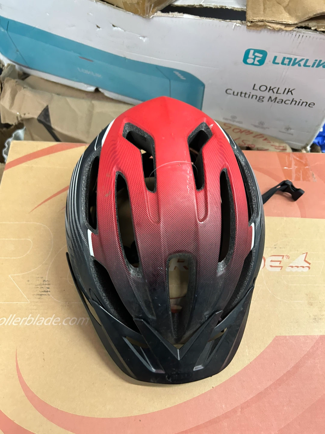 Red and Black Bicycle Helmet