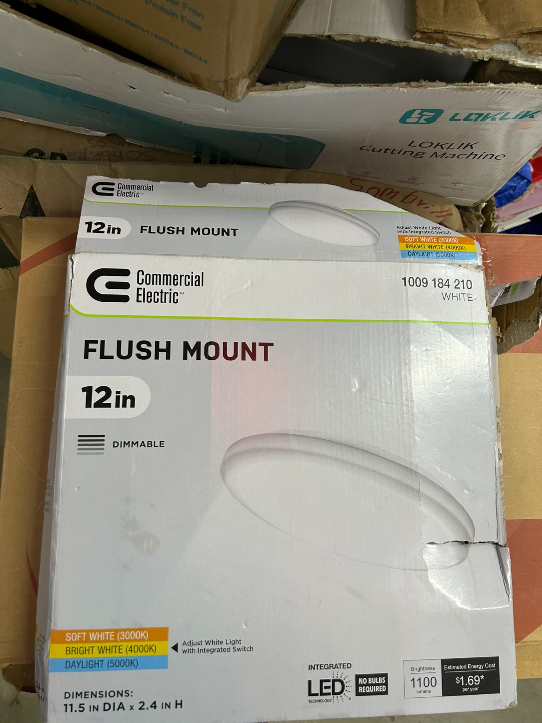 Commercial Electric Flush Mount LED Light - 12 inch