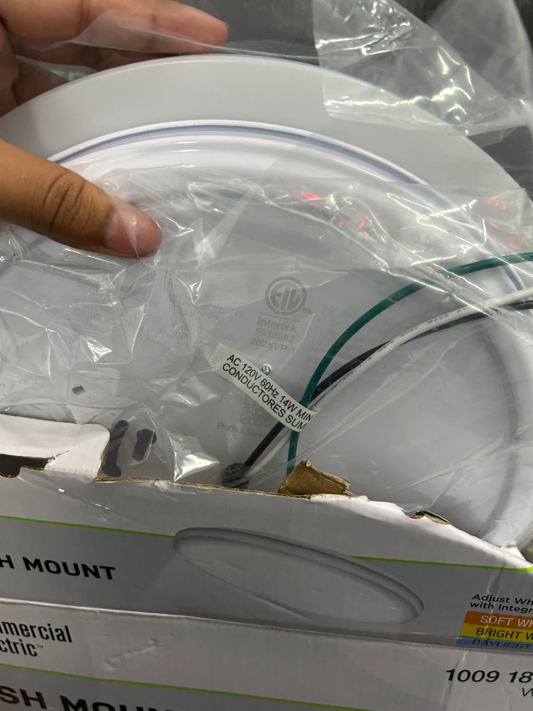 Commercial Electric Flush Mount LED Light - 12 inch - photo 2