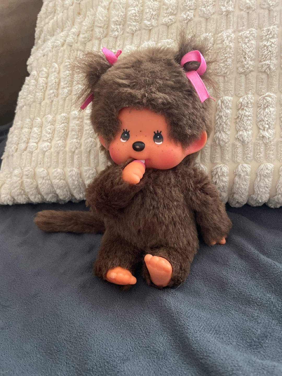 Monchhichi Monkey Doll with Pink Bows - photo 2