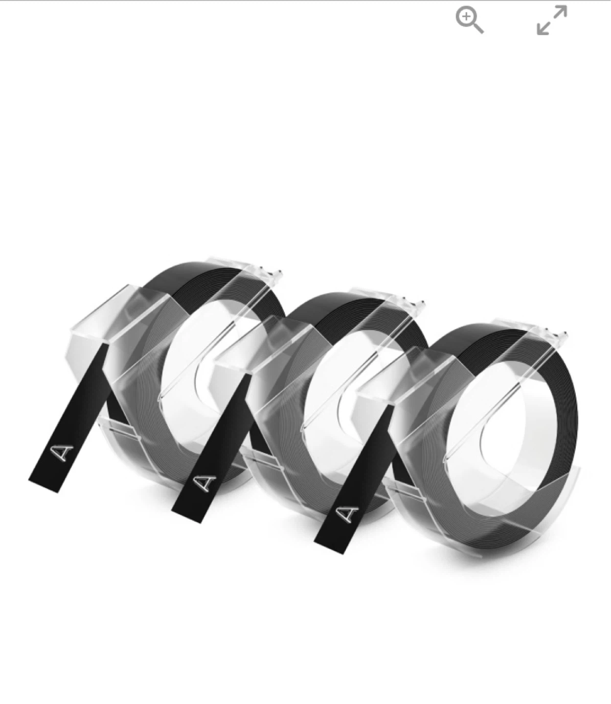 DYMO Embossing Labels 3/8 in x 9.8 ft - Black - photo 2