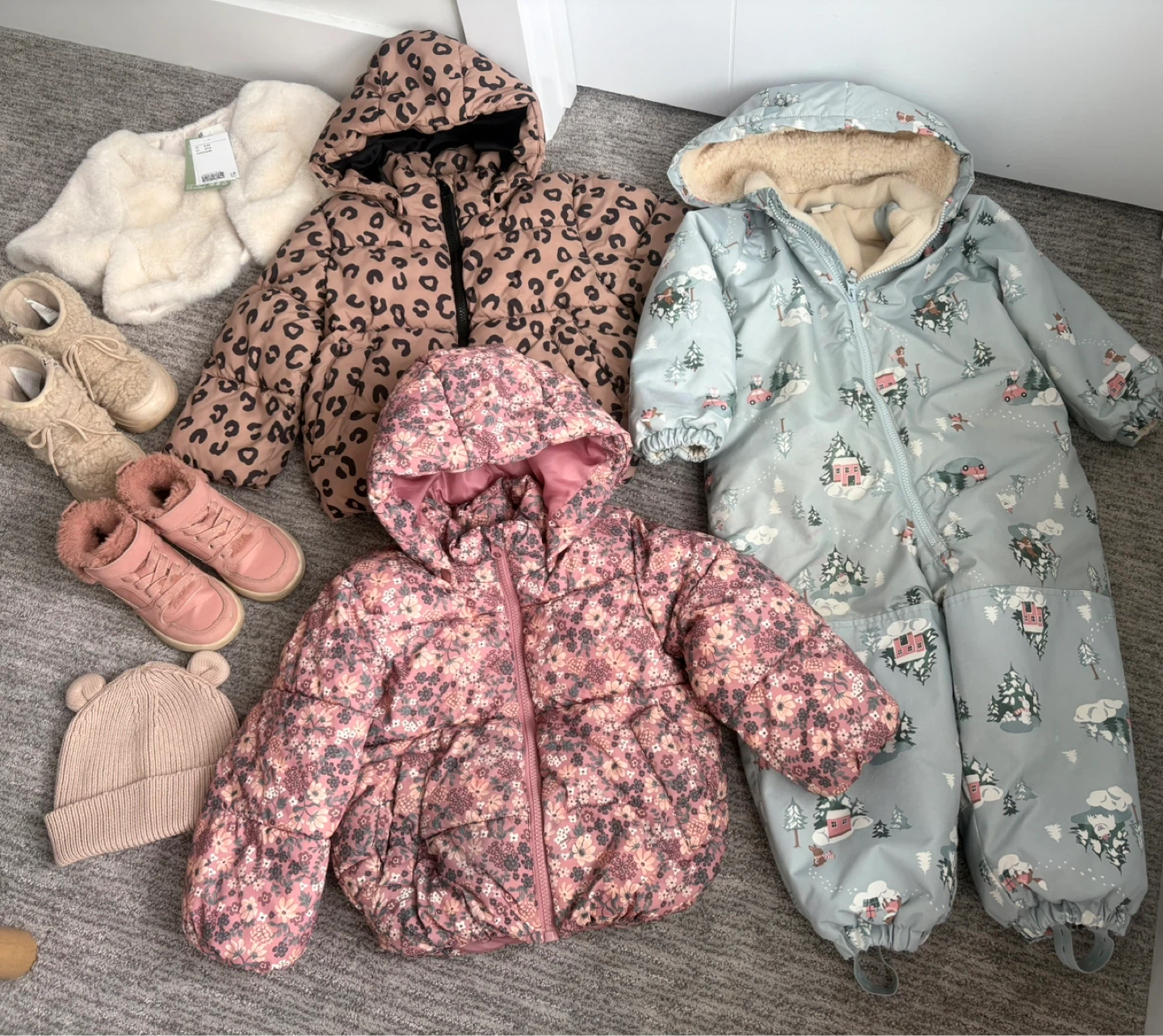 Kids Winter Clothing Bundle: Jackets, Snowsuit & Boots