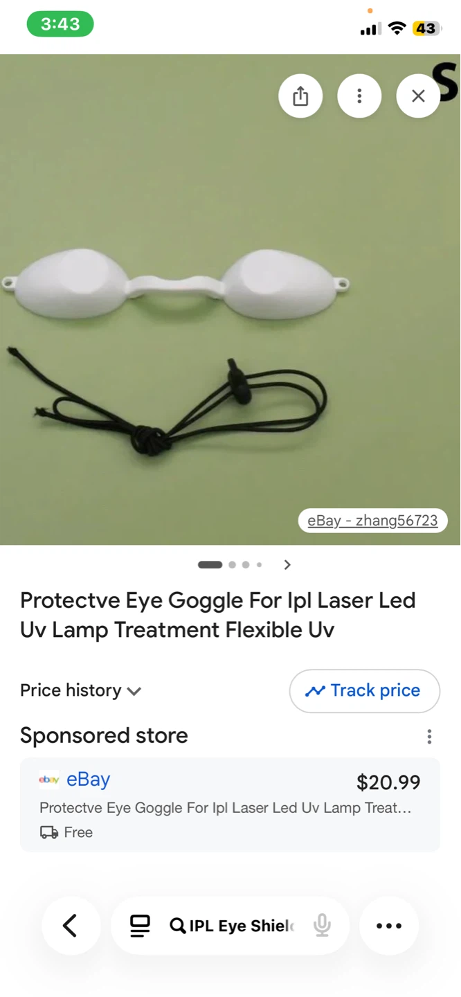 Protective Eye Goggles for IPL Laser LED UV Lamp Treatment