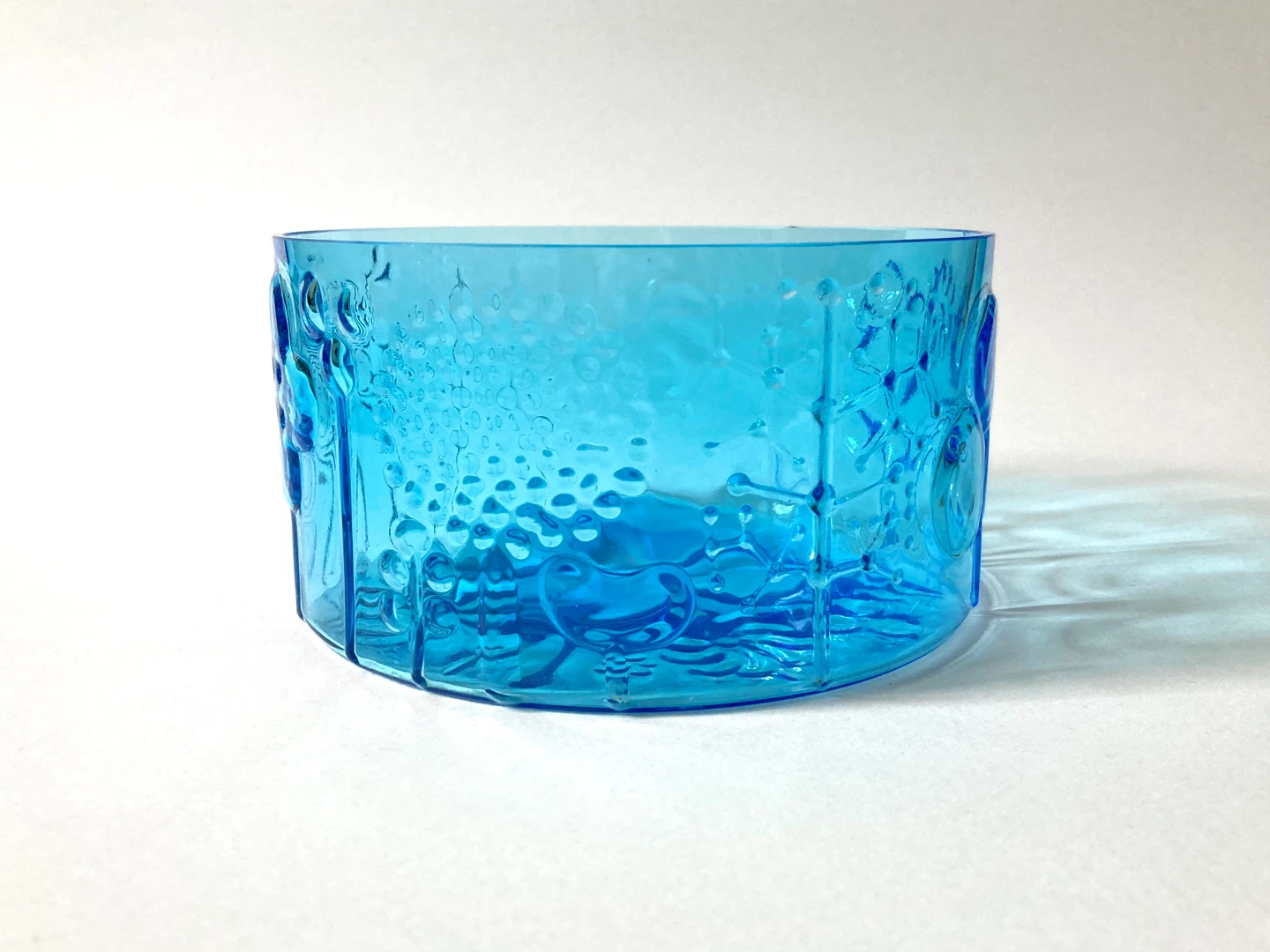 Vintage MCM Scandinavian Turquoise Glass Bowl - photo 2