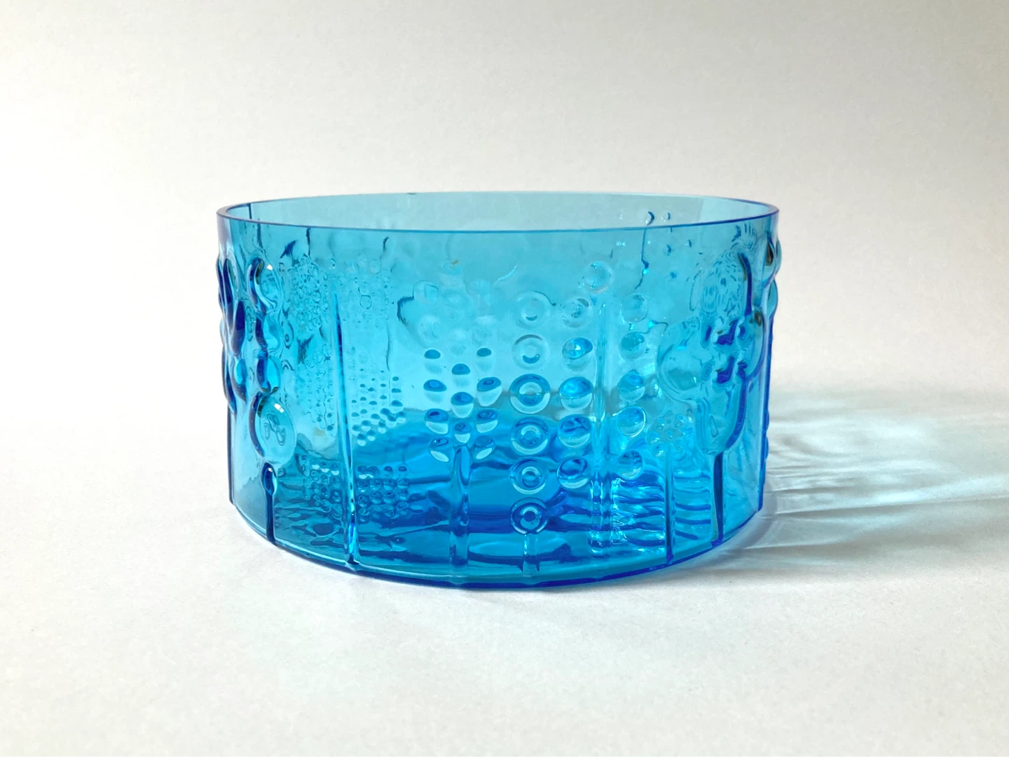 Vintage MCM Scandinavian Turquoise Glass Bowl - photo 3