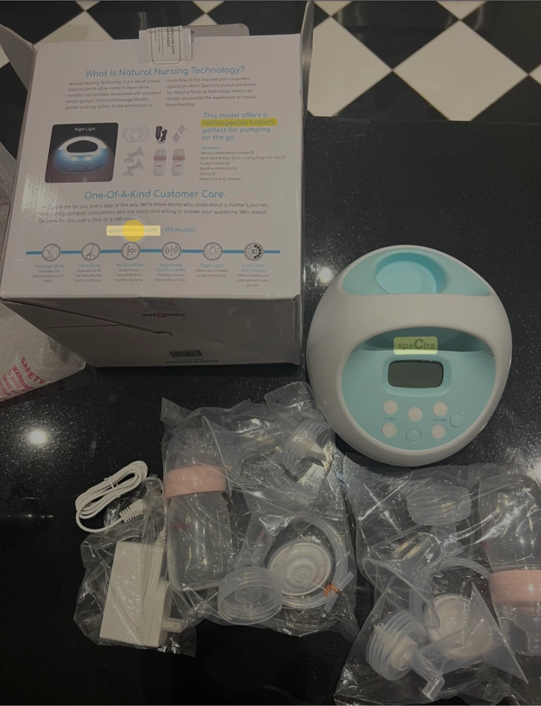 Spectra S1 Plus Electric Breast Pump with Rechargeable Battery