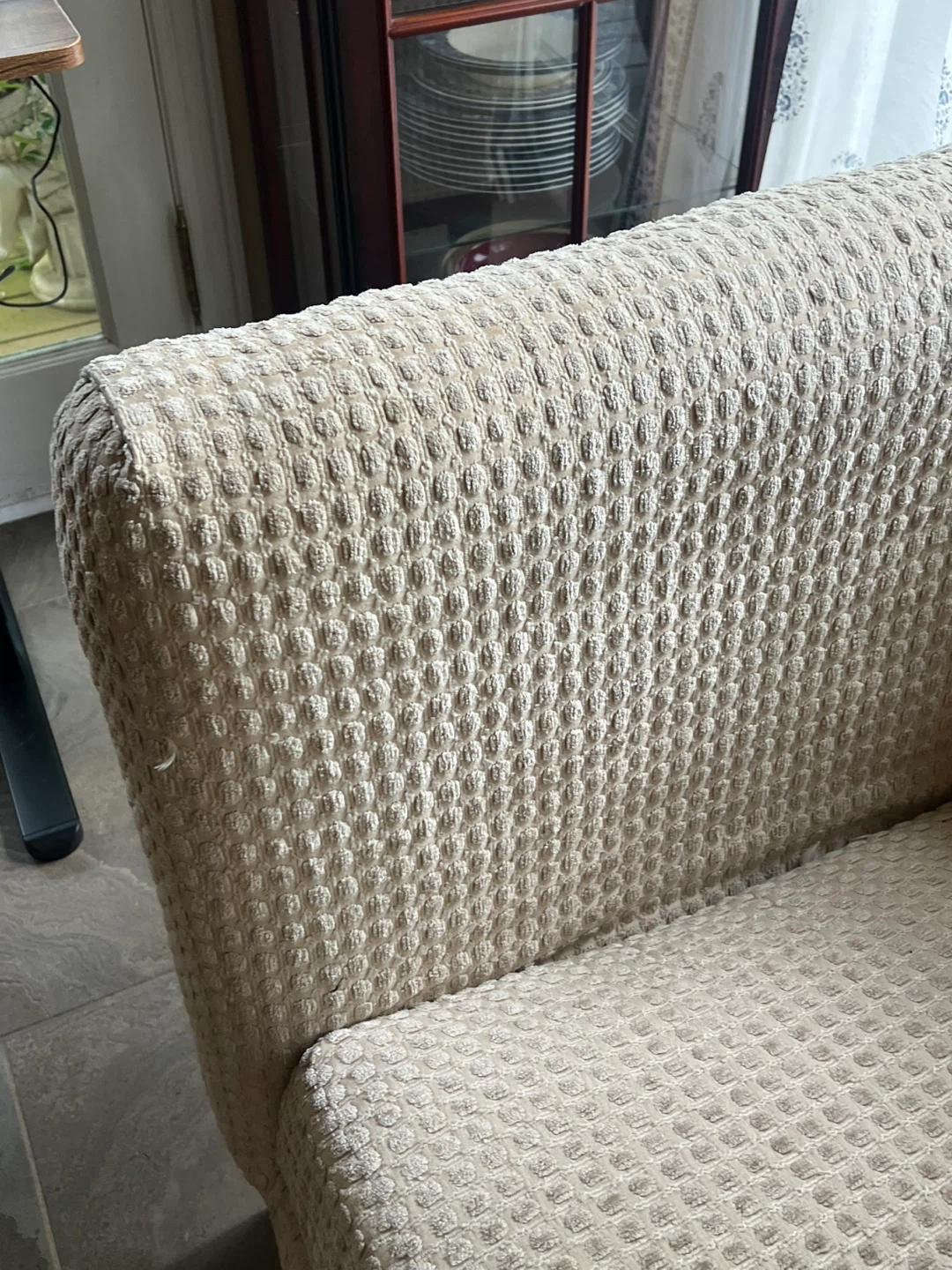 Cream Textured Sofa - photo 5