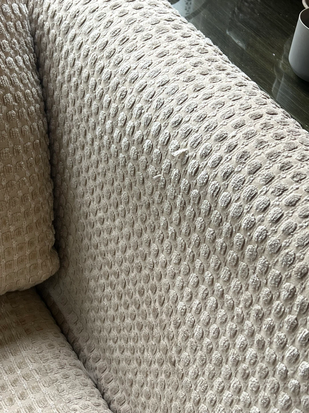 Cream Textured Sofa - photo 4
