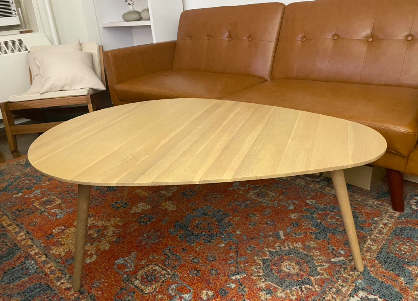 Article  Amoeba 42.5" Coffee Table - White Oak
