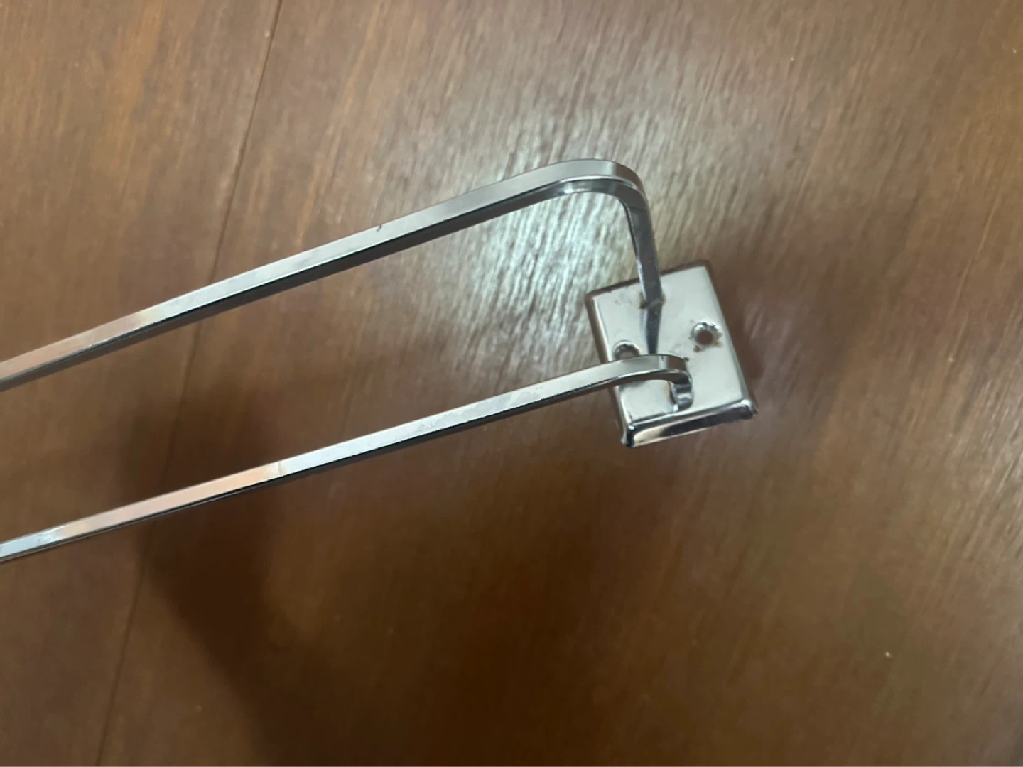 Art deco / mid century Chrome double towel rack - photo 4