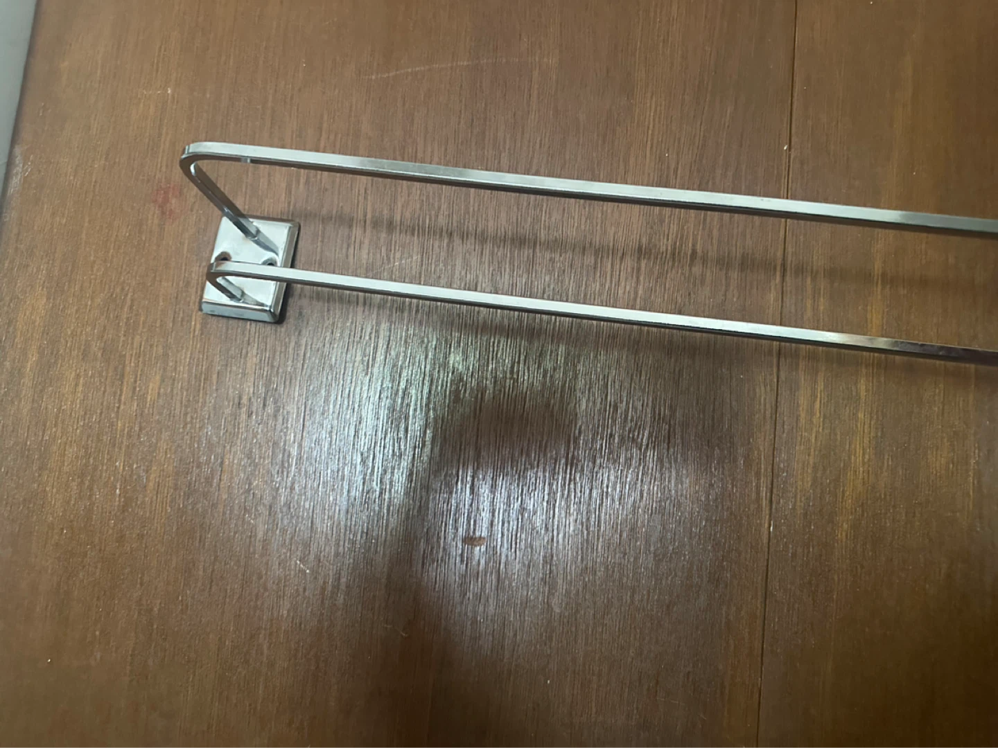 Art deco / mid century Chrome double towel rack - photo 2