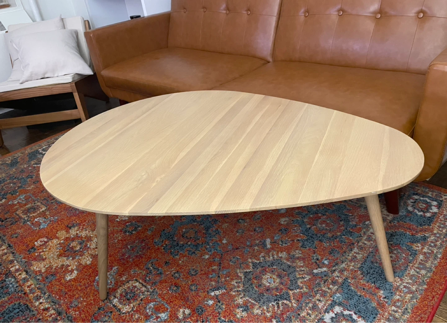Article  Amoeba 42.5" Coffee Table - White Oak - photo 5