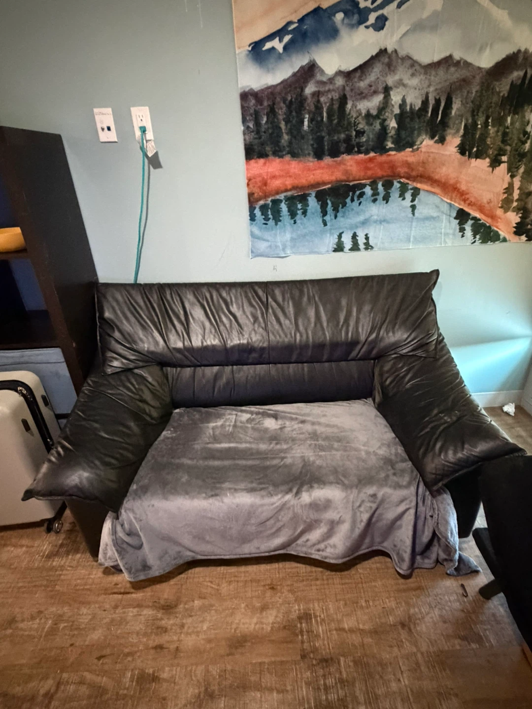 FREE leather couch (has damage)