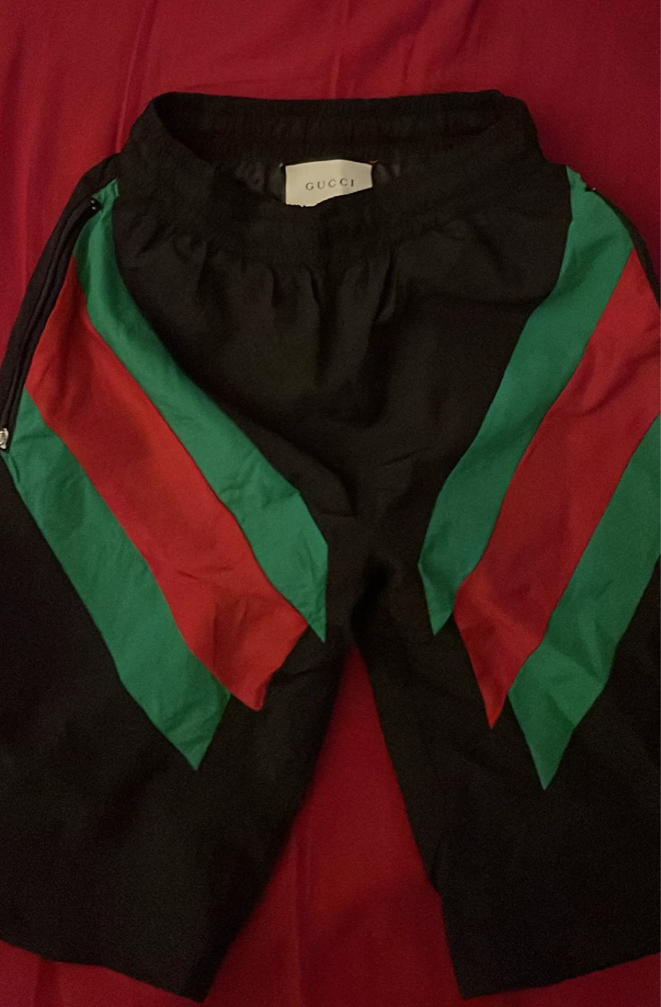 GUCCI Black Red Green Track Shorts