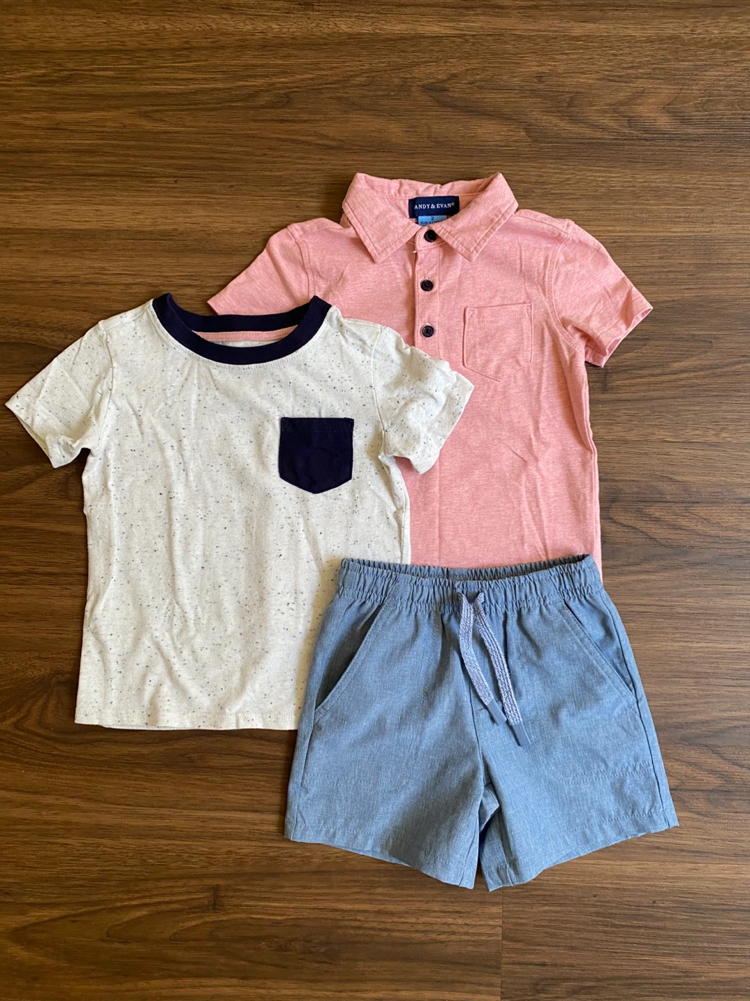 Andy & Evan Boys Outfit - T-shirt, Polo Shirt & Shorts