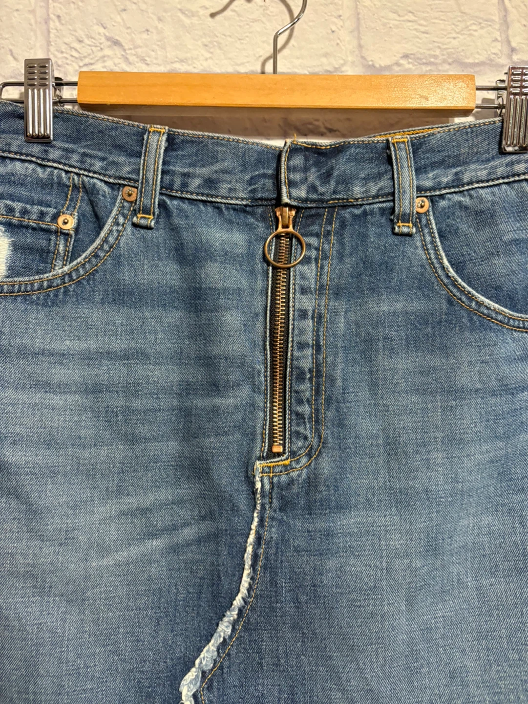 Rag and Bone Denim Mini Skirt Zipper Front Size 29 - photo 3