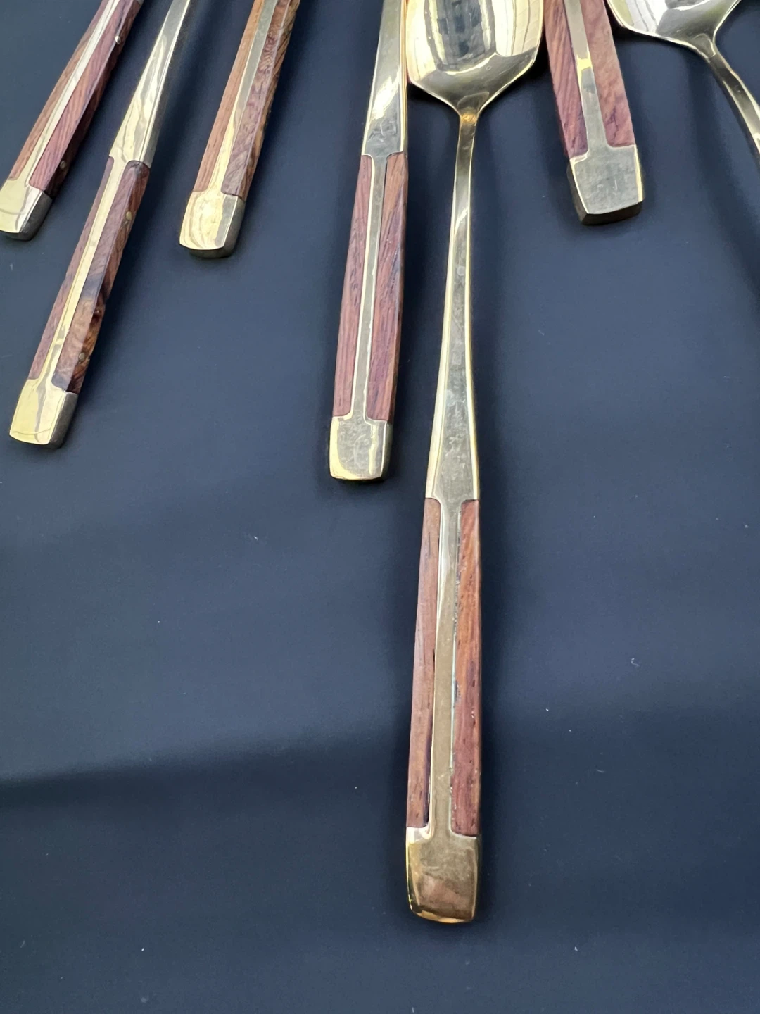 Mid-Century Long Handle Dessert Spoons - photo 2