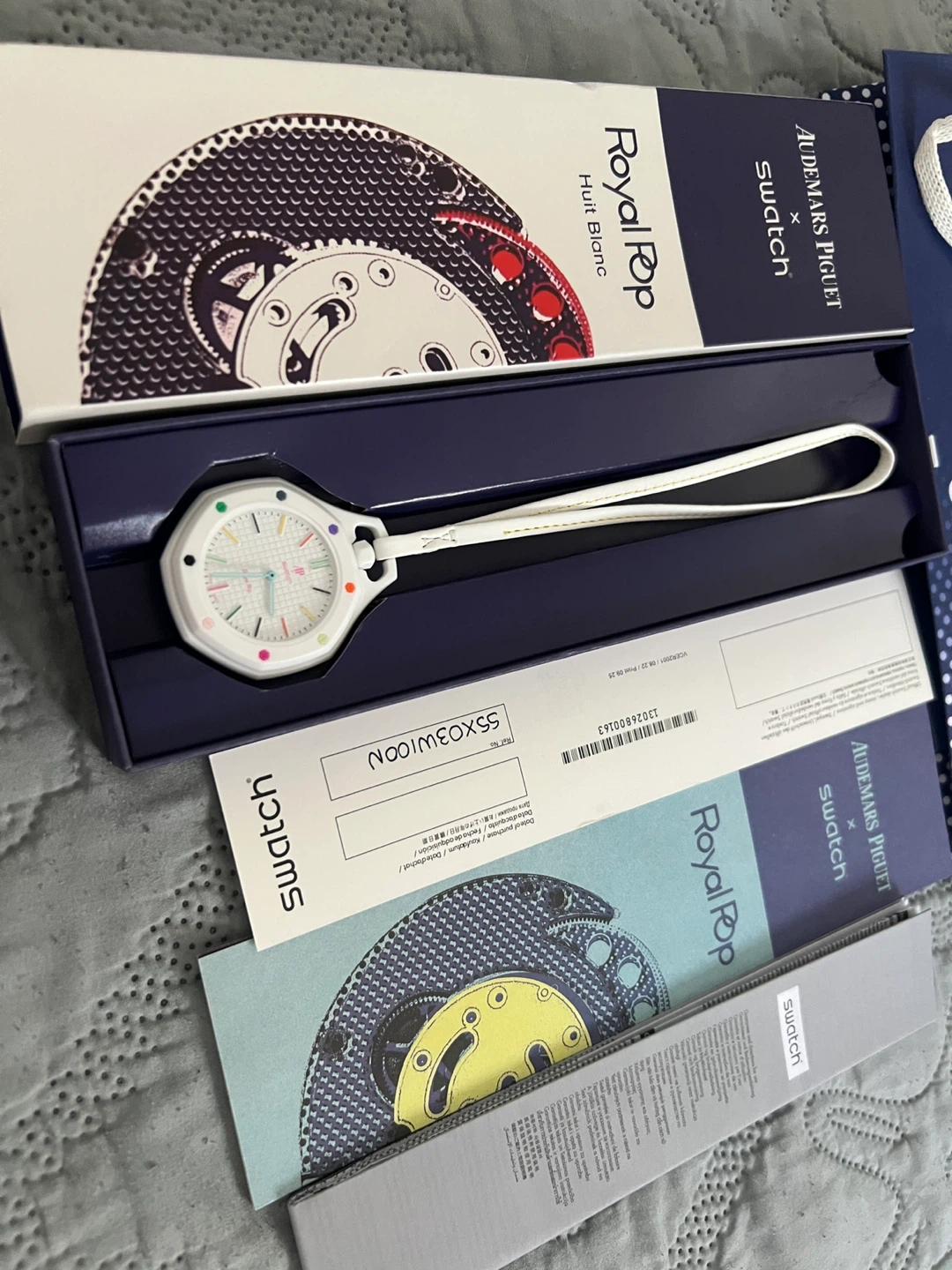 AP Royal Pop Swatch x Watch Huit Blanc Delivery Availble
