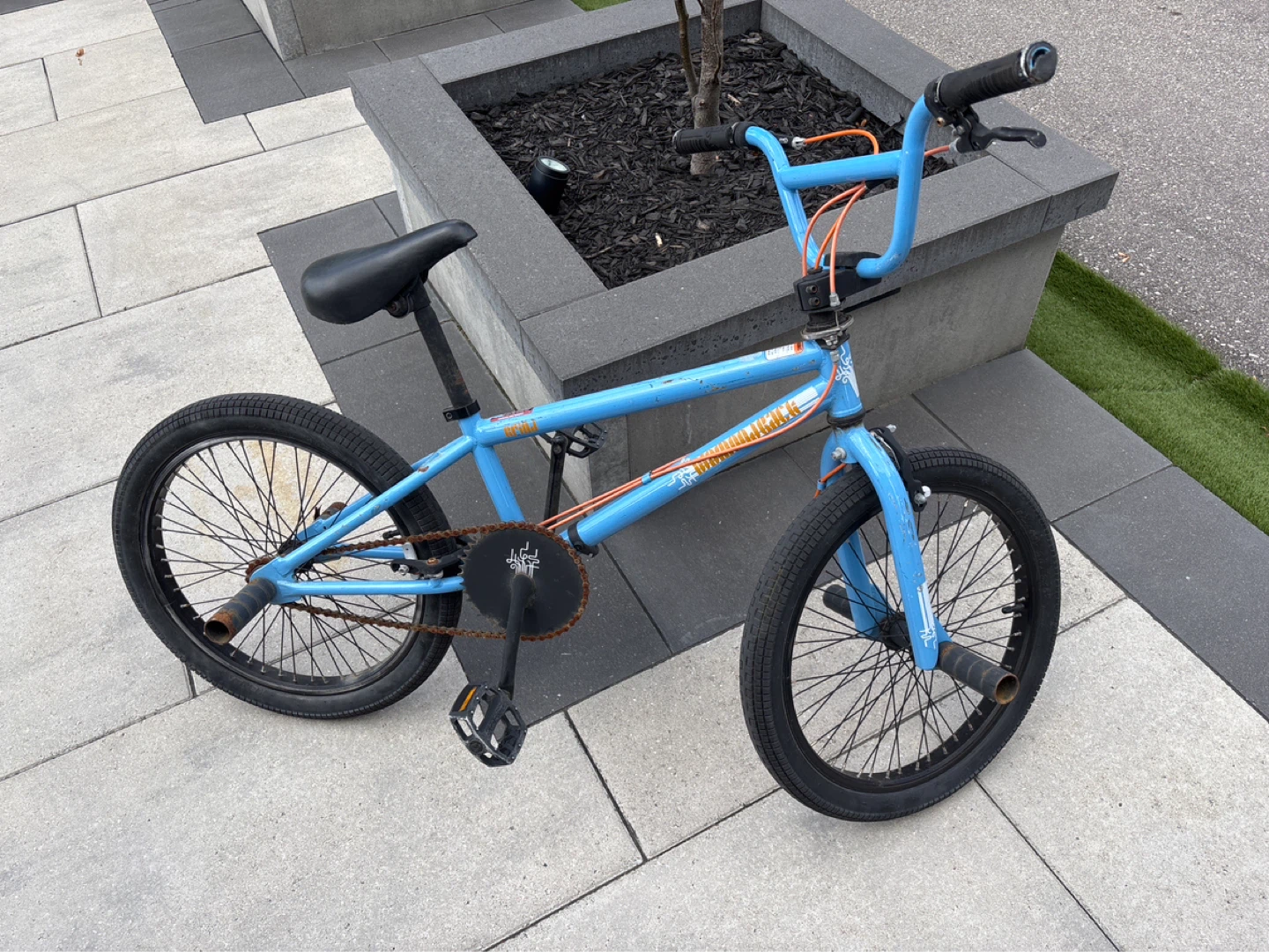 Blue BMX Bike
