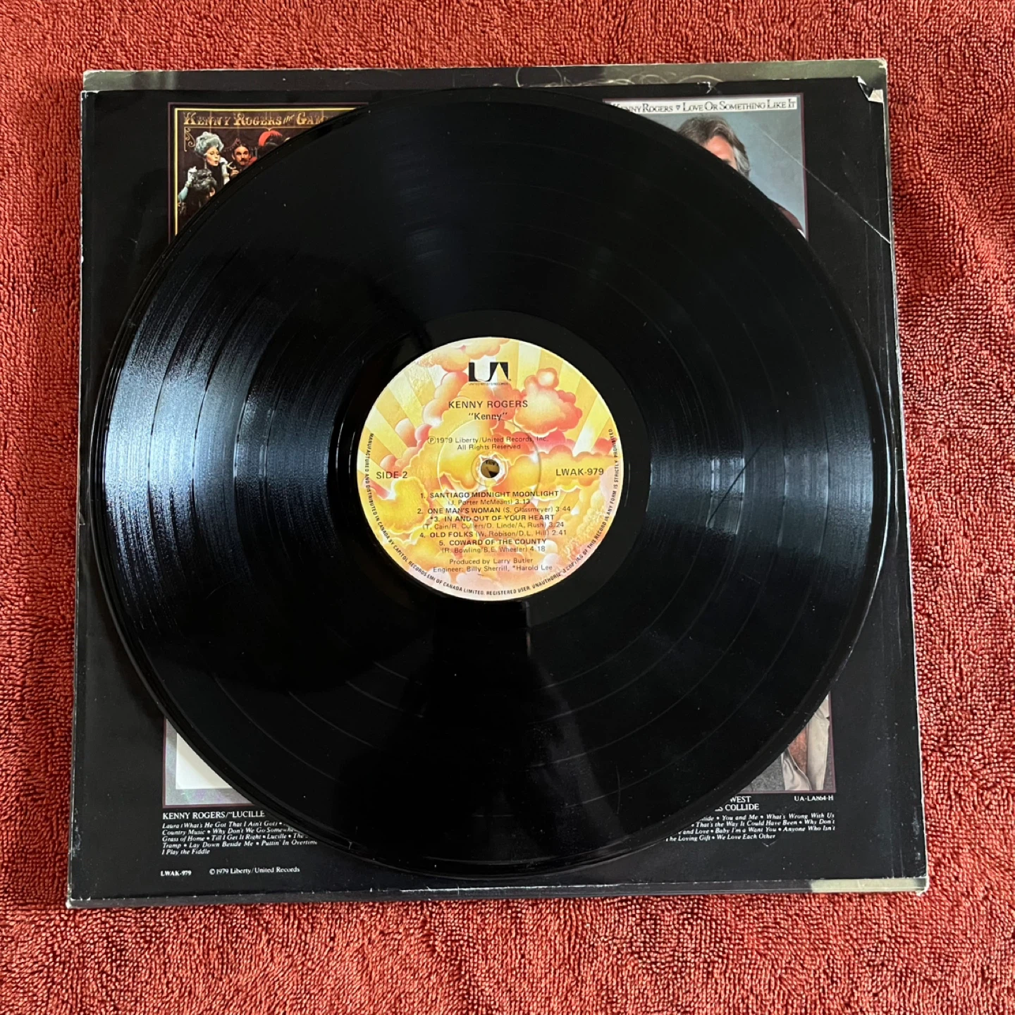 Kenny Rogers "Kenny" Vinyl Record Album - photo 2