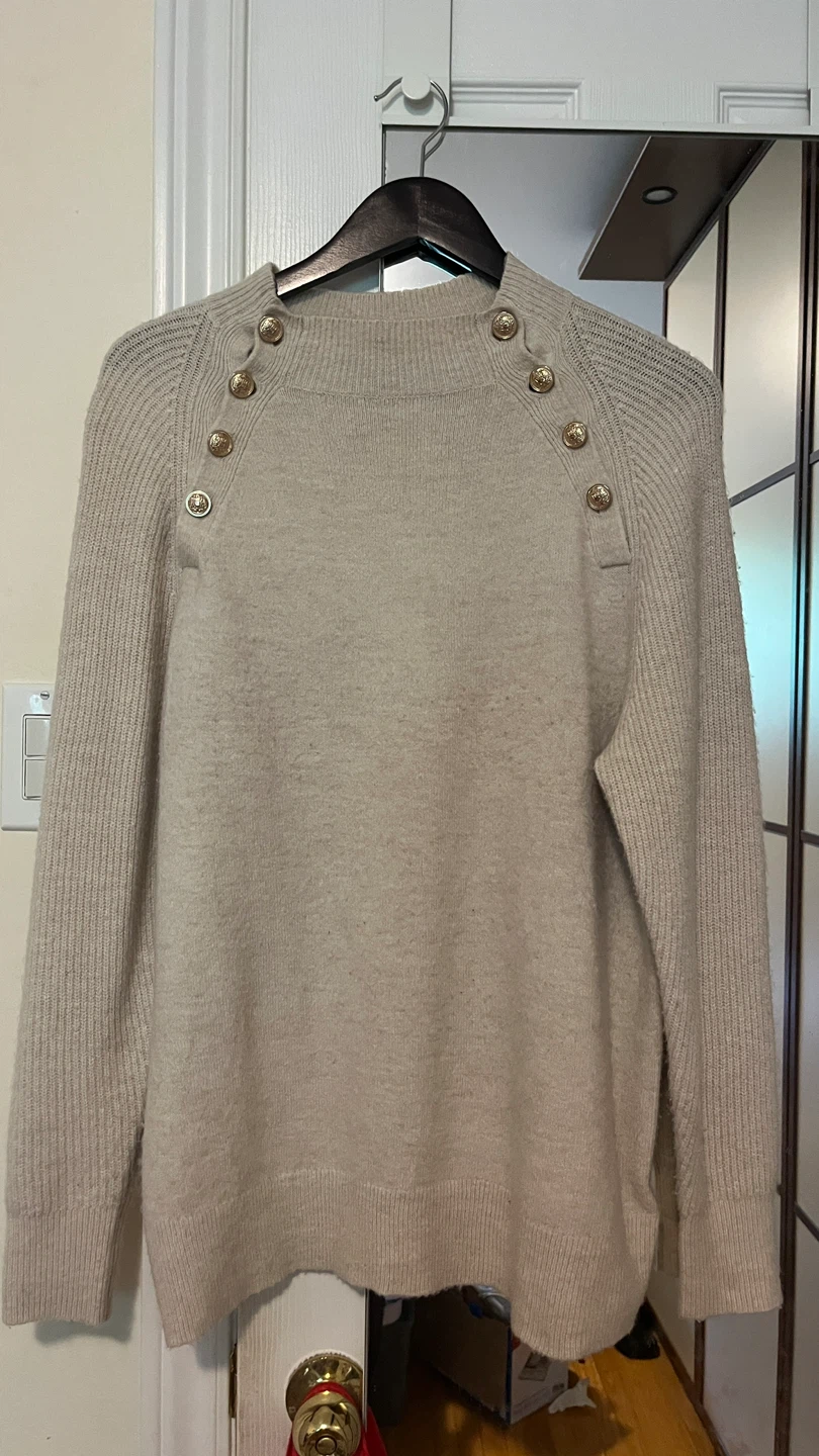 Thyme Maternity/Breastfeeding Sweater with Button Detail - S/P