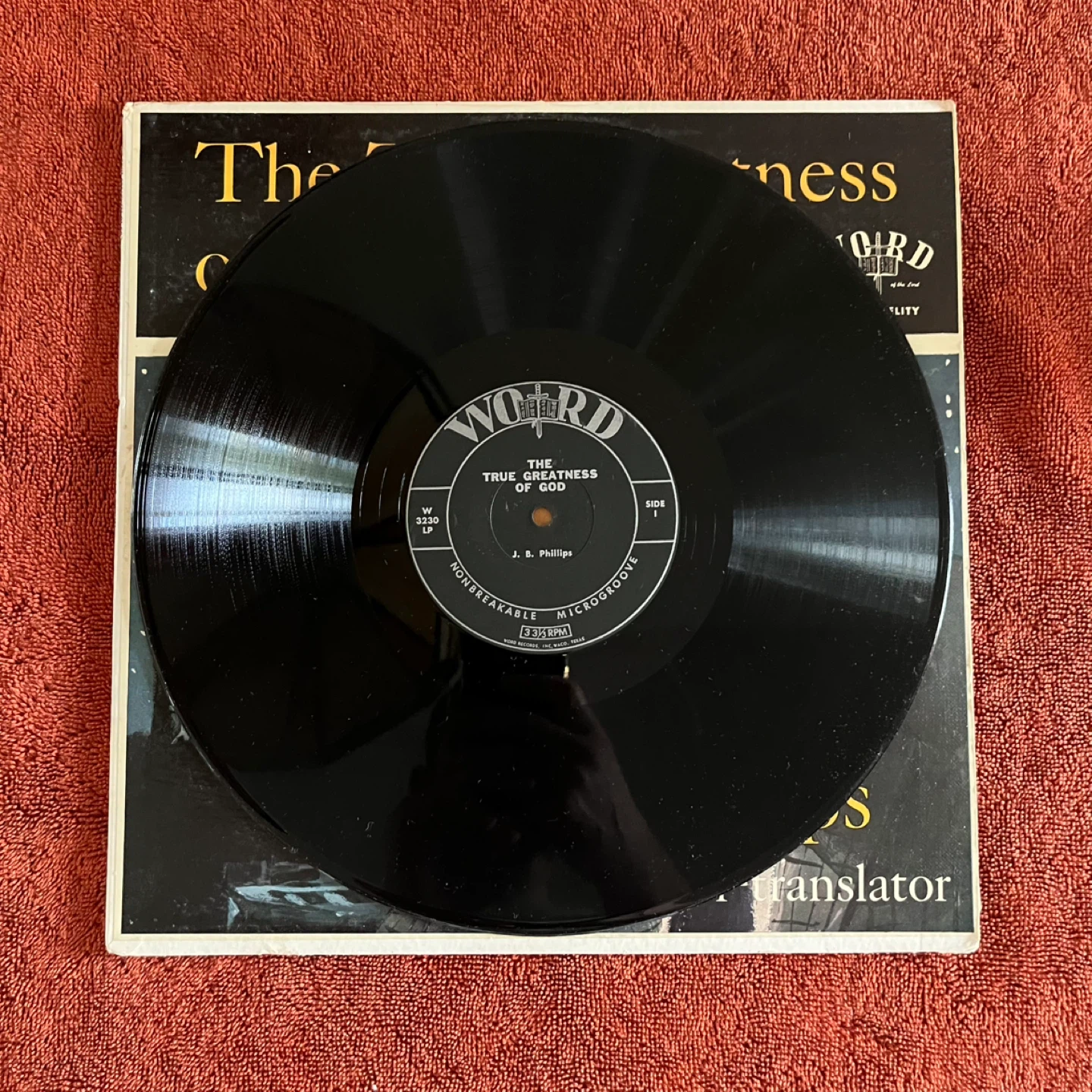 The True Greatness of God Vinyl Record by J.B. Phillips - photo 2