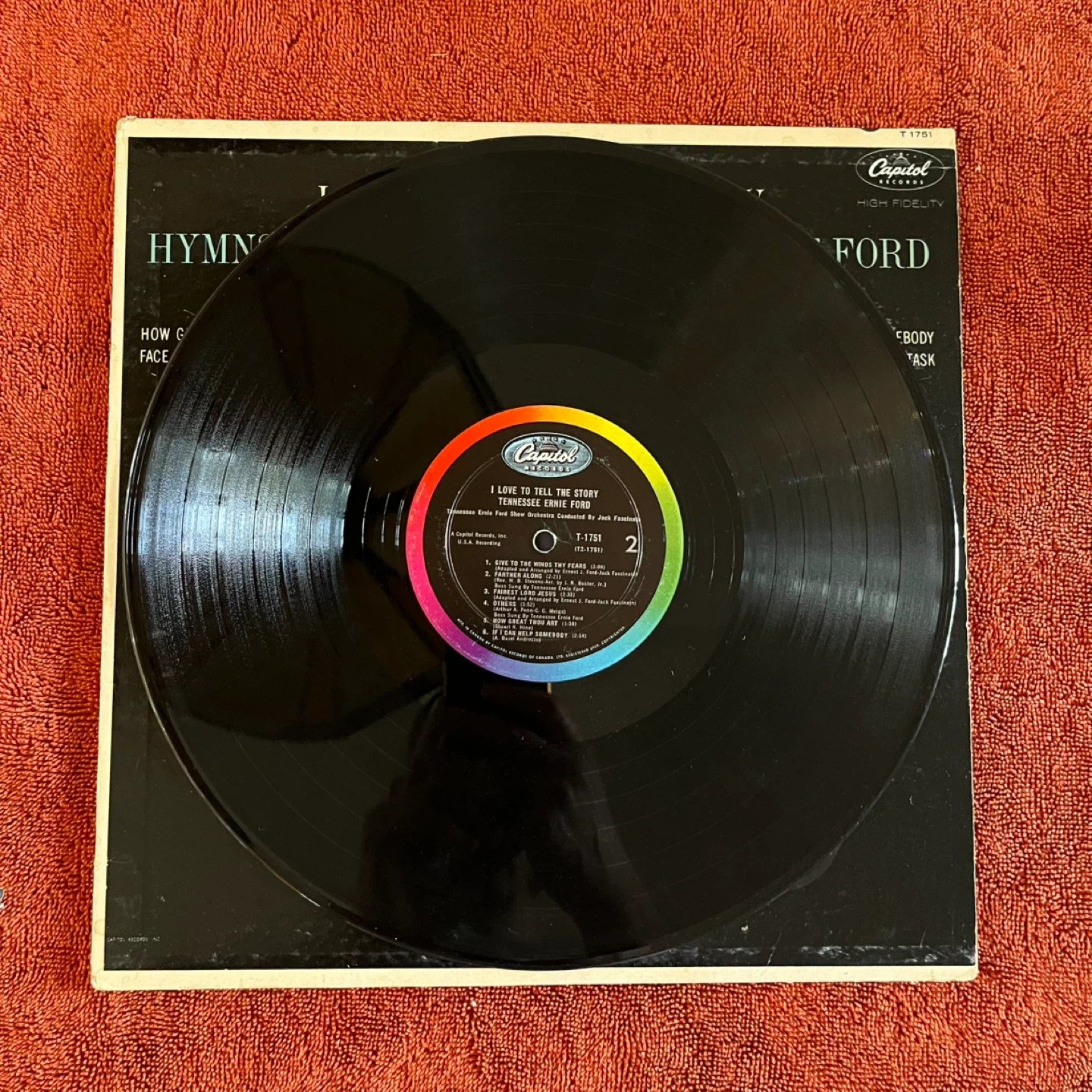 Tennessee Ernie Ford I Love to Tell the Story LP Record - photo 2