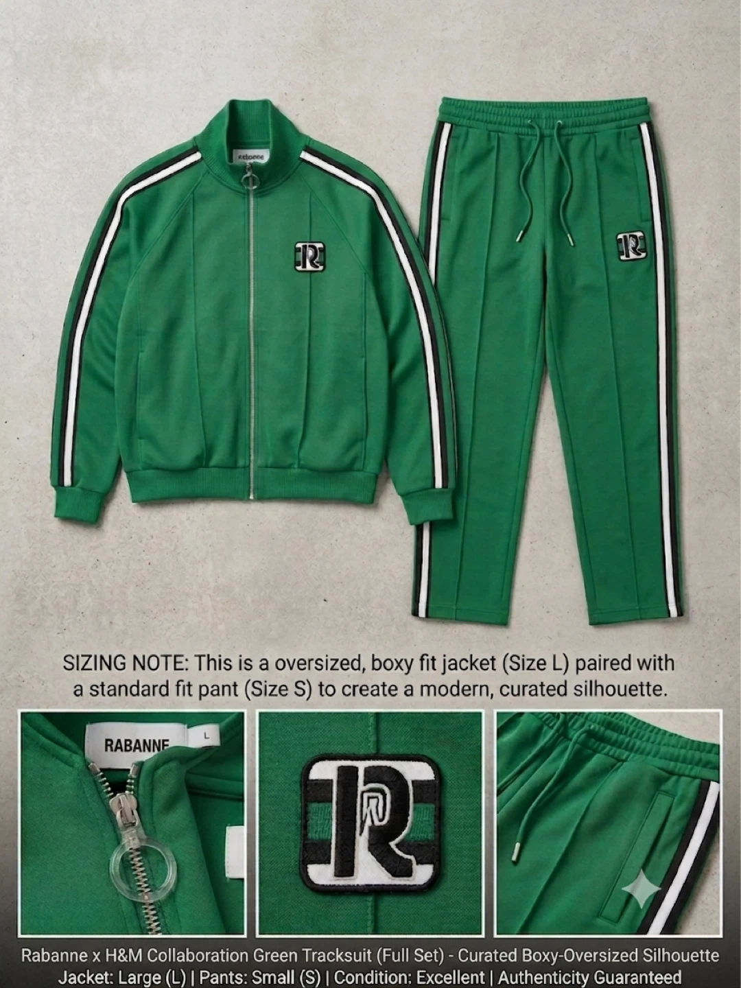 FIFA Fit! Rabanne  x H&M Collaboration Green Track Jacket - photo 2