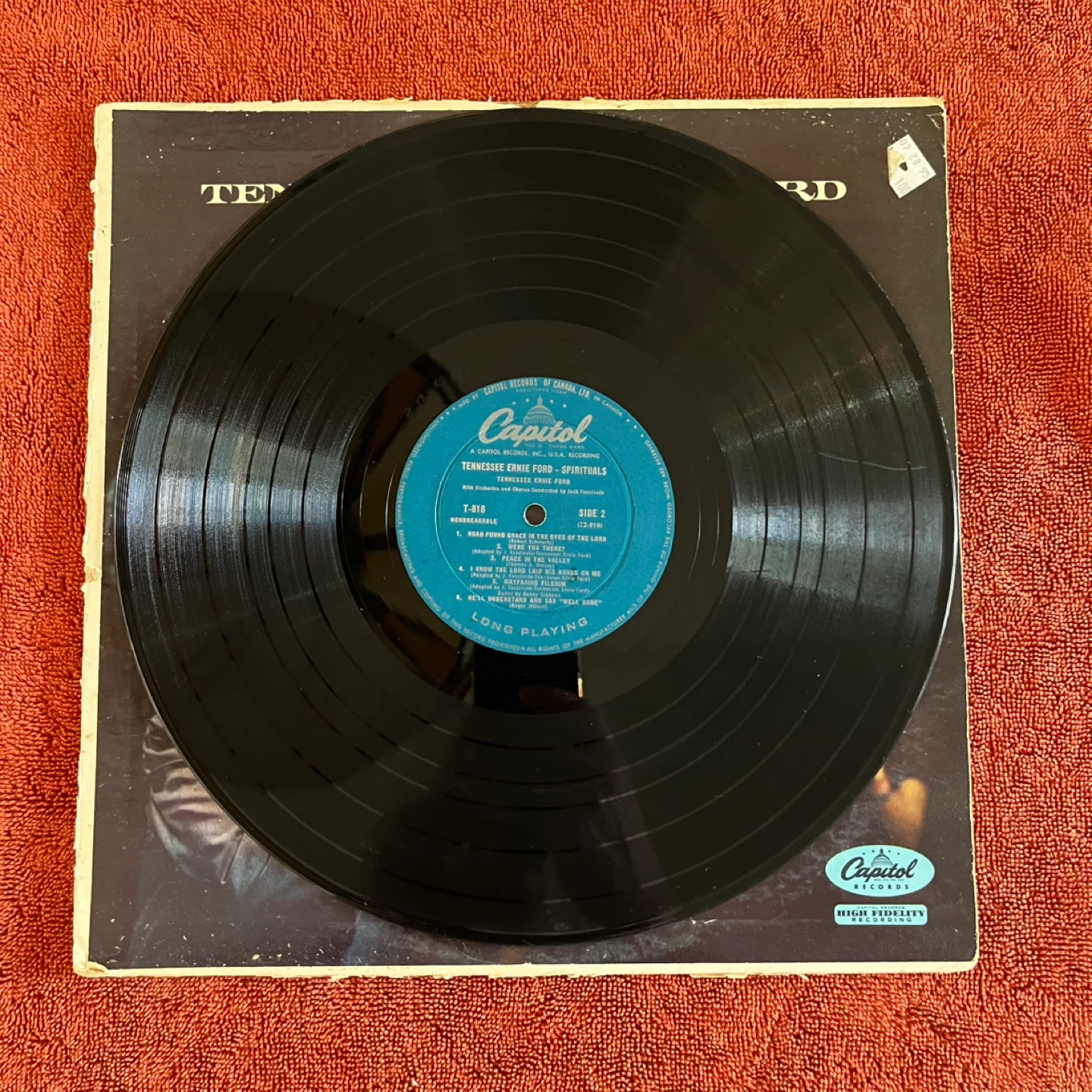 Tennessee Ernie Ford "Spirituals" Vinyl Record - photo 2