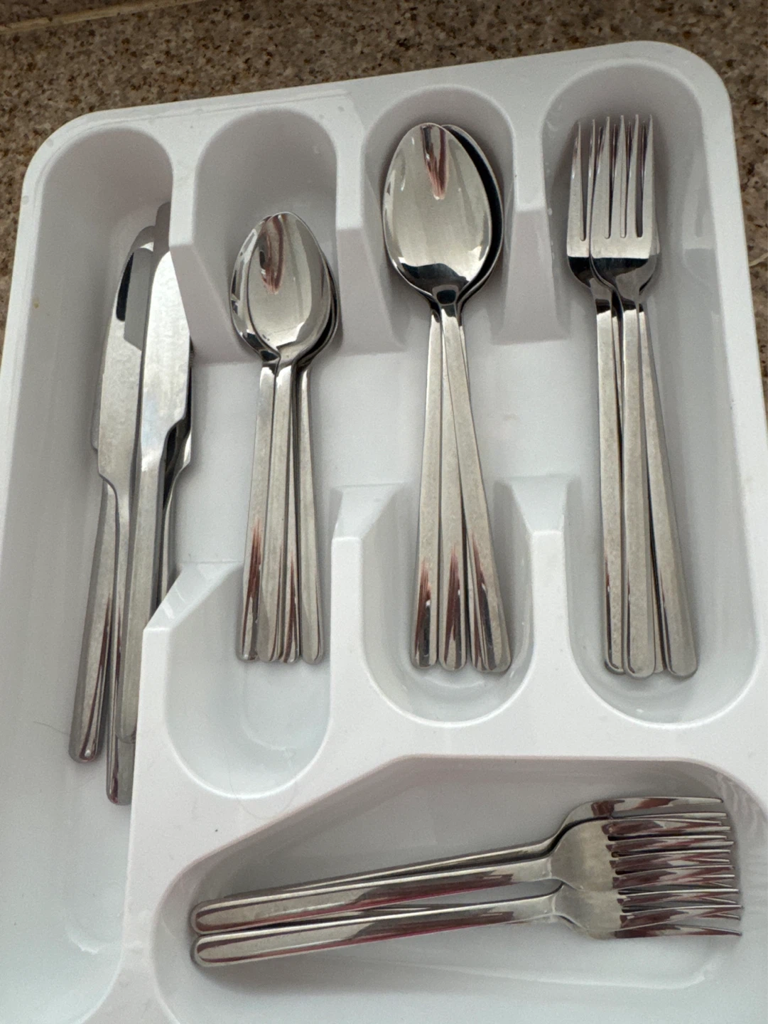 Stainless Steel Cutlery Set with Organizer Tray