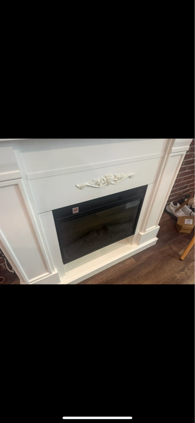 White Electric Fireplace - photo 4