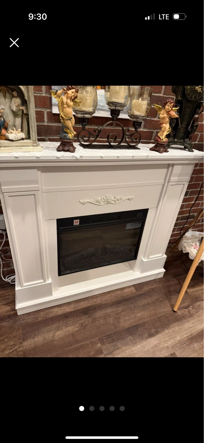 White Electric Fireplace - photo 2