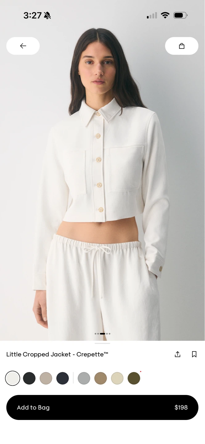 Wilfred Little Cropped Jacket - Light Birch Crepette - photo 2
