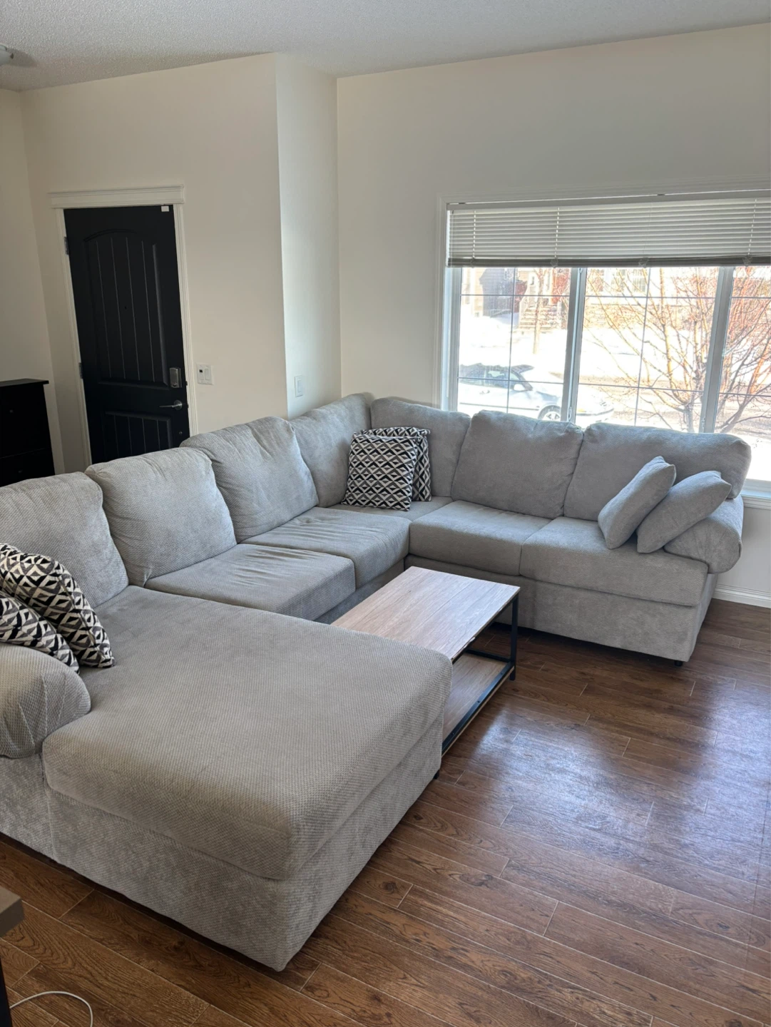 Grey Sectional with Chaise