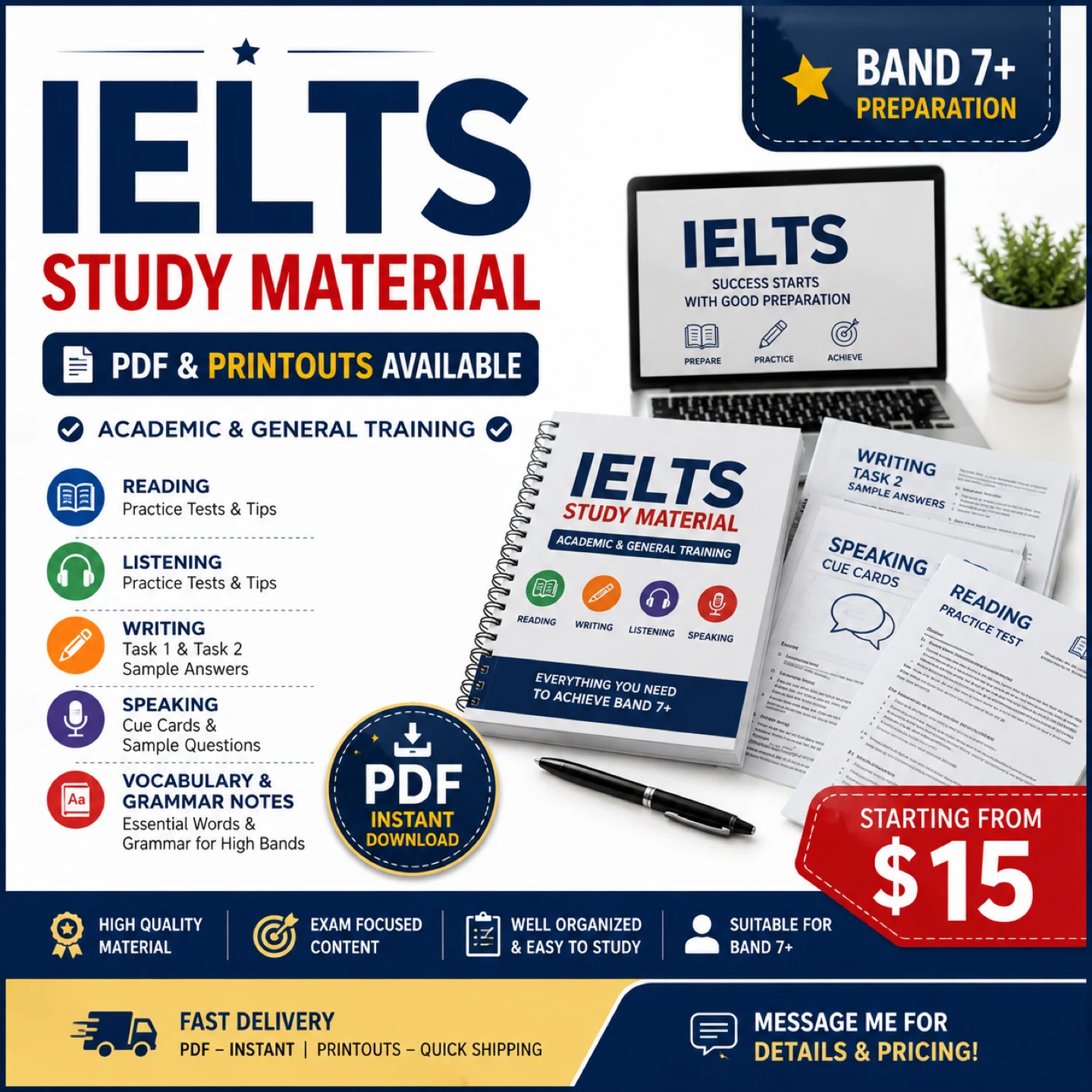 IELTS Study Material for Band 7+ Preparation