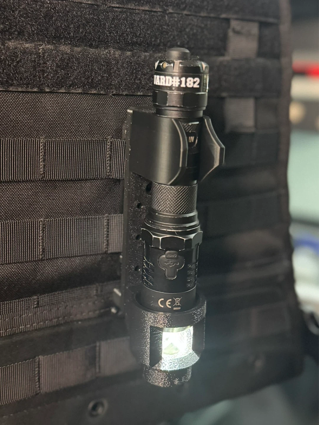 Advanced Flashlight Holder with Mirror MOLLE